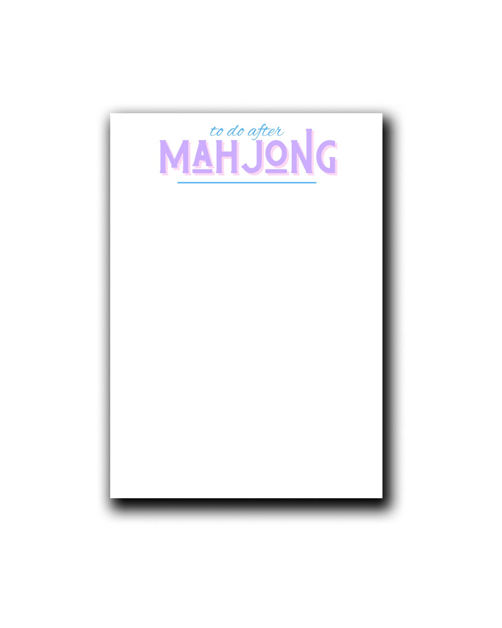 perk - Wholesale Notepad - To Do After Mahjong Notepad (Purple)