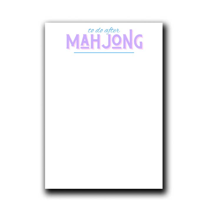 perk - Wholesale Notepad - To Do After Mahjong Notepad (Purple)0