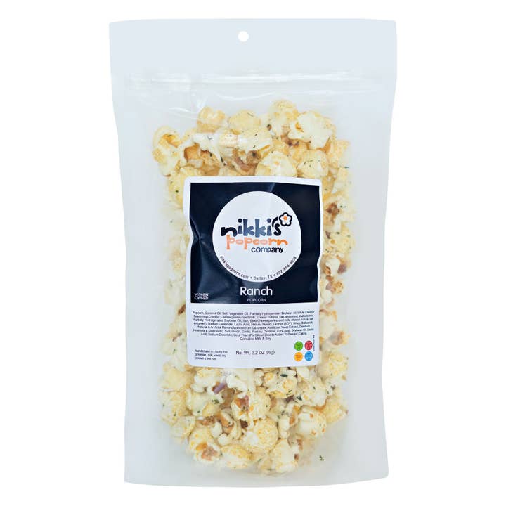 4 Cup Peg Bag - Ranch Popcorn for wholesale by Nikki's Popcorn Company