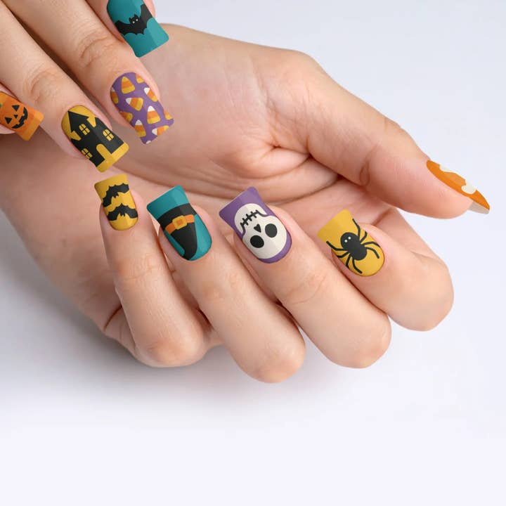 Uñas postizas multicolor de Halloween estilo siniestro para venta al por mayor de FYNE BODY