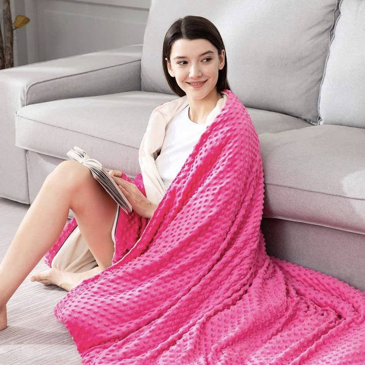 WARM | ORIGINAL MINKY DOTS COVER FOR WEIGHTED BLANKETS pour la vente par Better Sleep