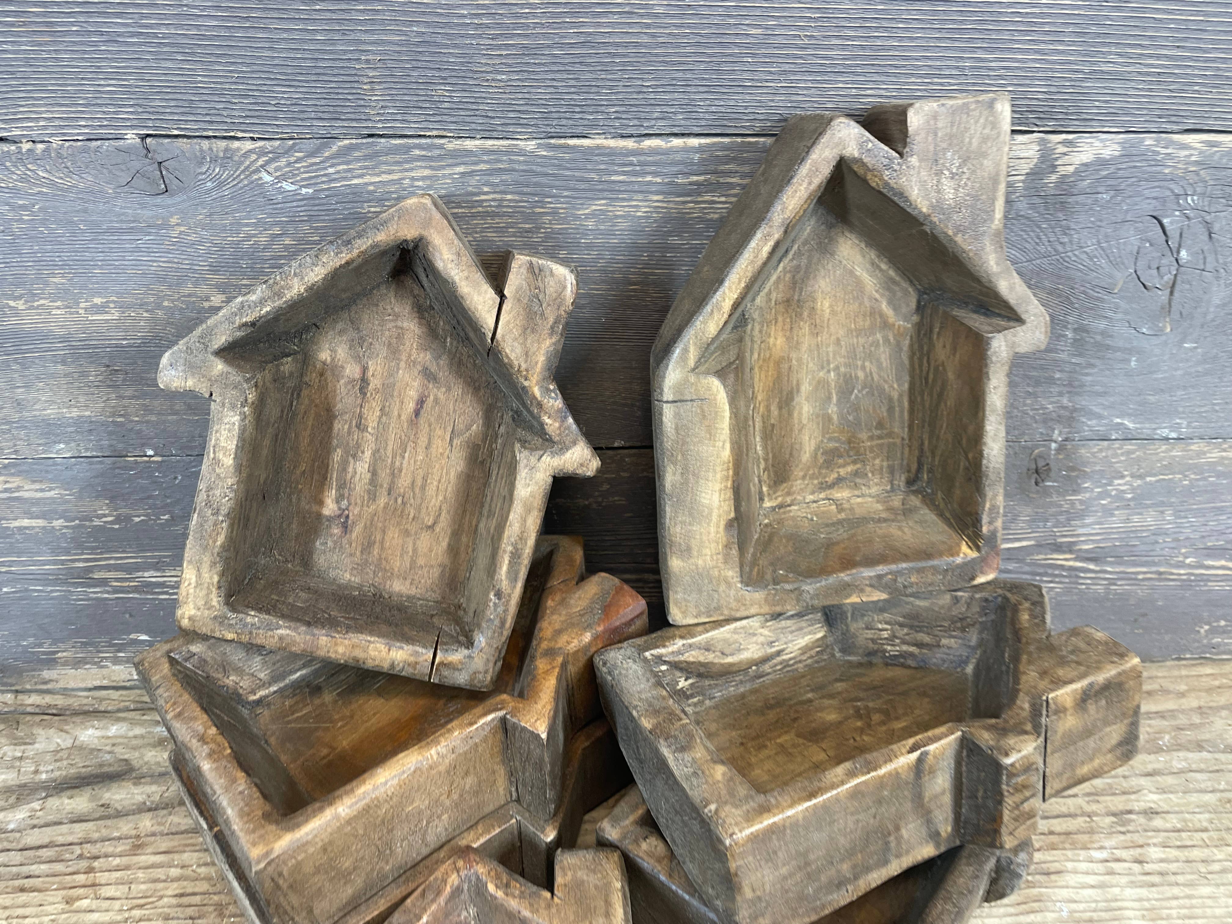 My Amigos Imports - Wholesale Decorative Plate/Dish/Bowl - NFC House-WH5P-6x7-Not for Candles-House Dough Bowl-Waxed2