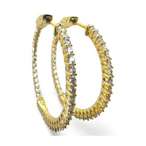 35mm Inside Out Plated Hoop: Gold or Silver for wholesale by Athena Designs