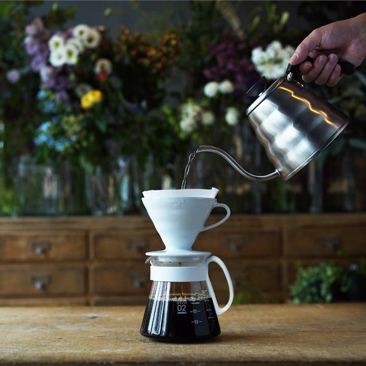 V60 Ceramic Pour Over Coffee 02 Set White for wholesale by HARIO USA