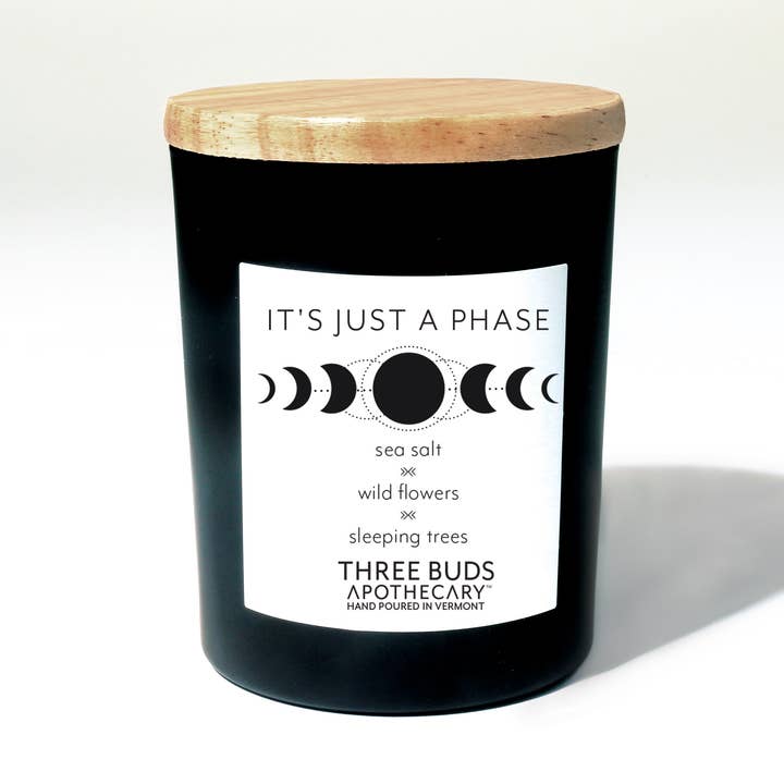 It's Just a Phase ( Moon ) Hand Poured Soy Candle for wholesale by Three Buds Apothecary