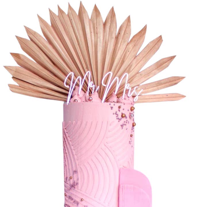 Mr and Mrs Wedding Cake Topper for wholesale by Harwill and Fox