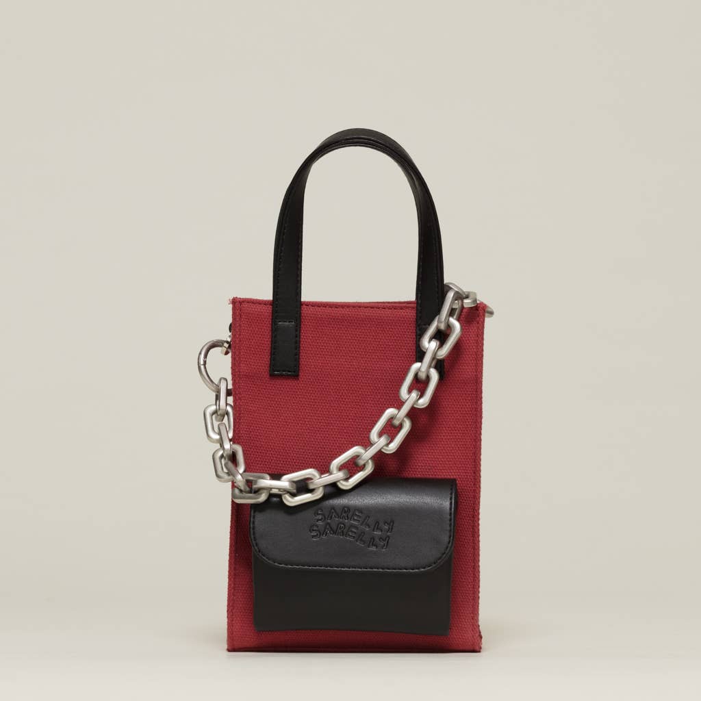 SARELLY SARELLY – Engroshandel Tote bag - Dame – Mini Cargo Tote - Kaktuslæder & lærred20