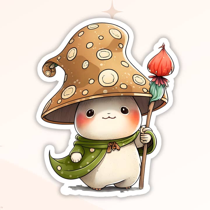 Sød Mushroom Guy Sylar Sticker - Cottage Core - Svampe for engroshandel hos Big Chair Dreams