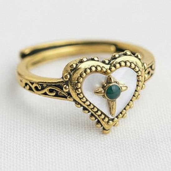 Bague Coquillage Vintage pour Femme pour la vente par Ellemadera