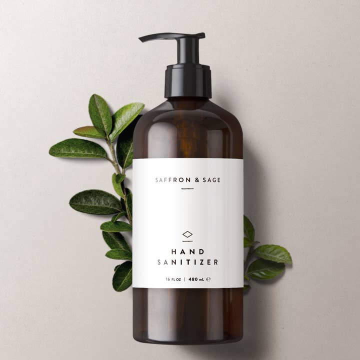 Hand Sanitizer 16oz for wholesale by Saffron & Sage