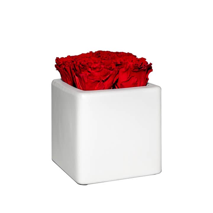 Eternal Fleur - Wholesale Artificial flowers - Red Carnations White Grand Square1