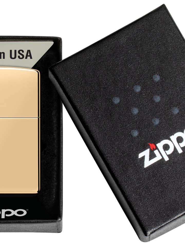 Zippo - 254B BRASS HIGH POLISHED Genuine Lighter for wholesale by Zippo UK