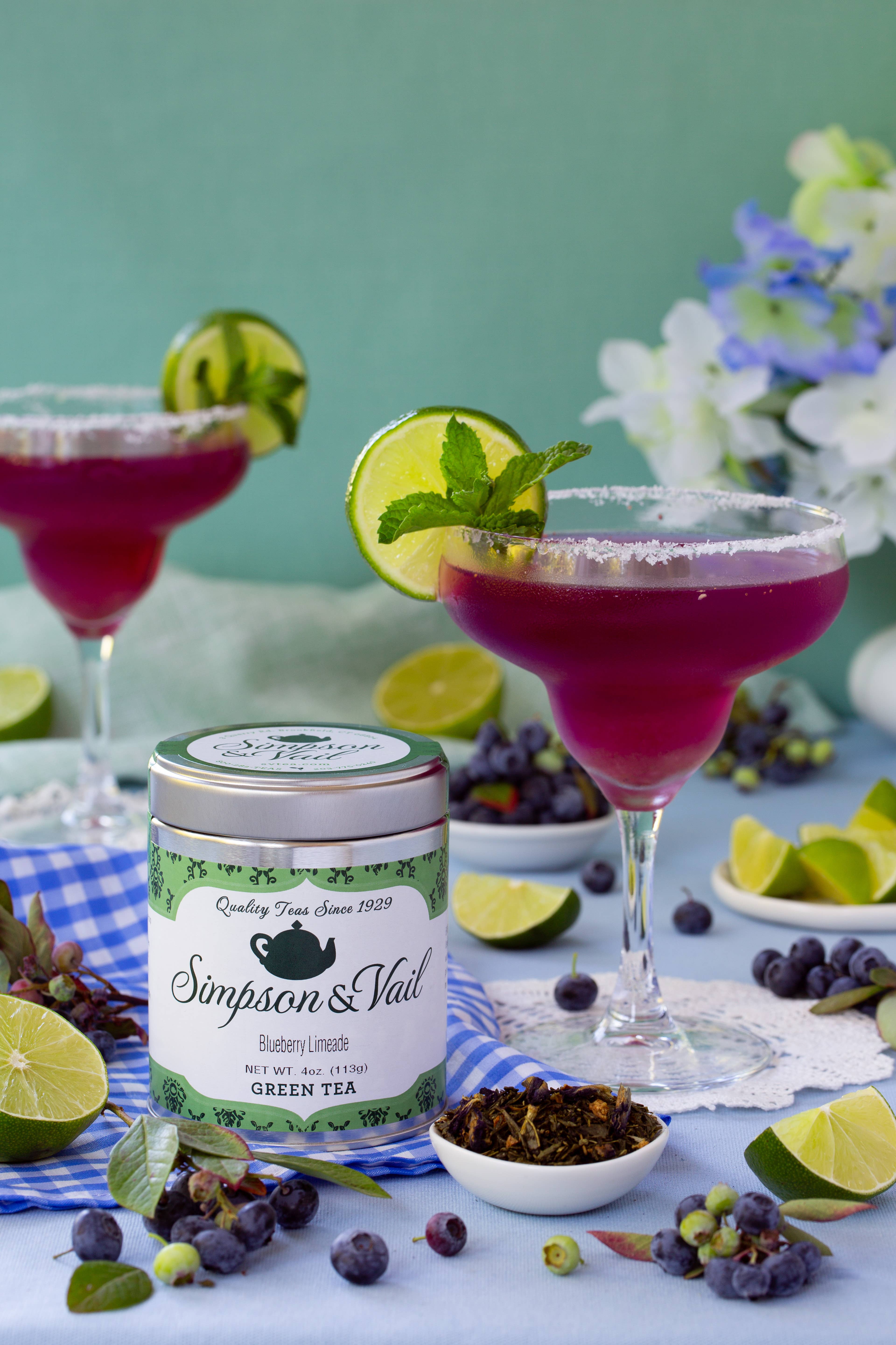Simpson & Vail - Wholesale Loose Tea - Blueberry Limeade Green Tea - 4 Ounce Tin3