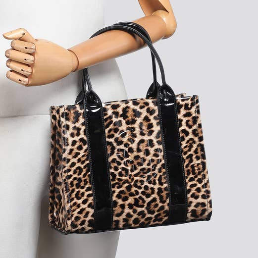 House of Milano – wholesale Tote bag – Women's – 25433 Leopard Print Patent Tote Bag8