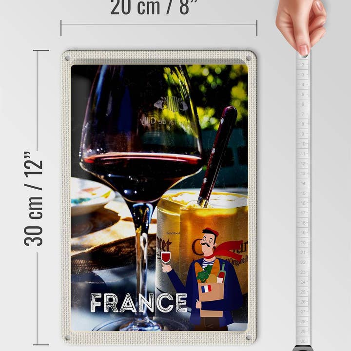 Femer - Wholesale Sign - Travel Tin Sign 20x30cm France Camembert Delicacy3