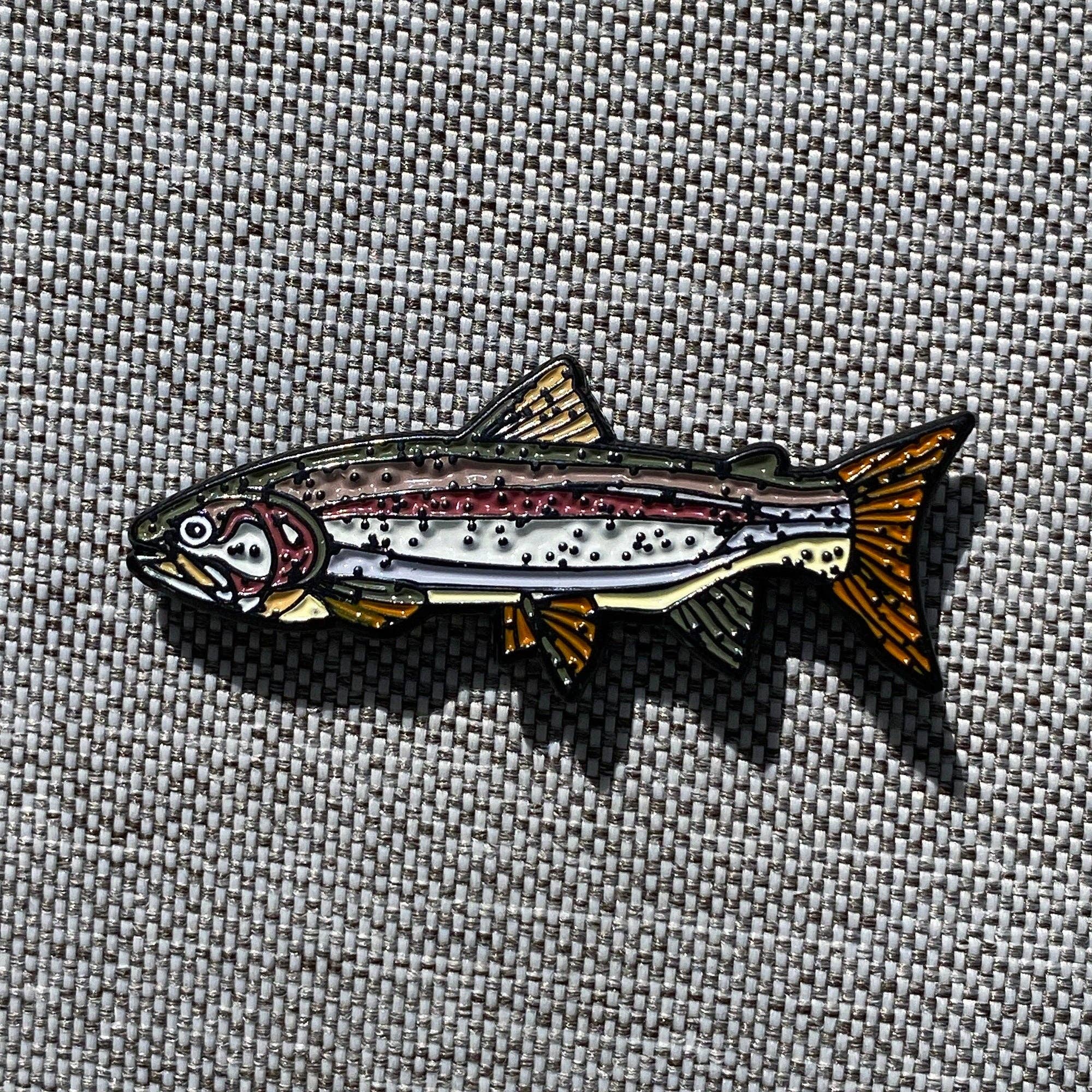Antler & Fin - Wholesale Lapel Pin/Button - Rainbow Trout Enamel Pin4