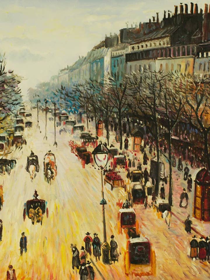 Boulevard Montmartre on a Winter Morning for wholesale by La Pastiche