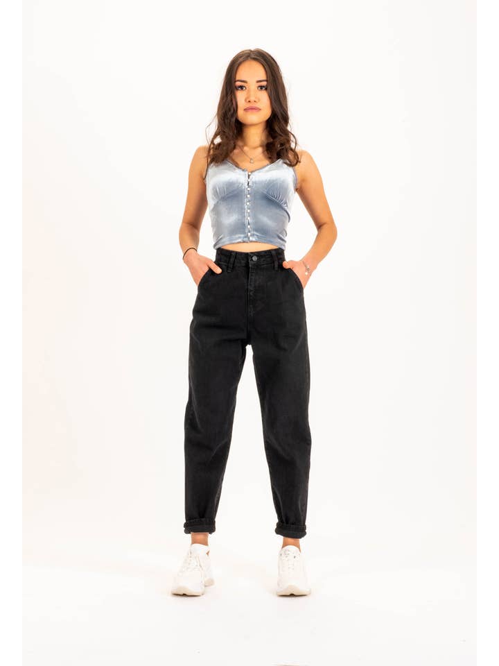 SPONTANÉ - Wholesale Jeans - Women's - MOM jeans women - High waist - 80s style revisited2