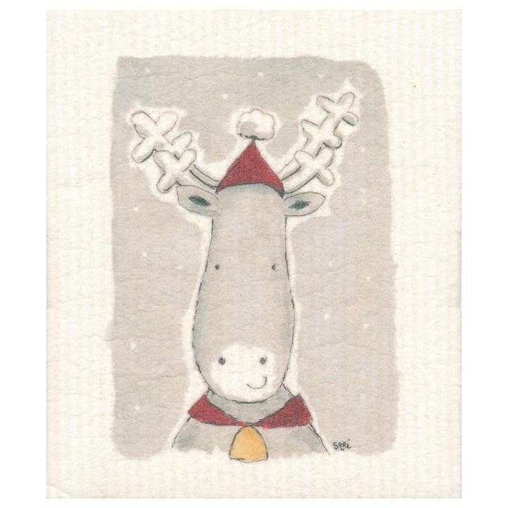 Christmas Reindeer Swedish Towel for wholesale by Galleyware
