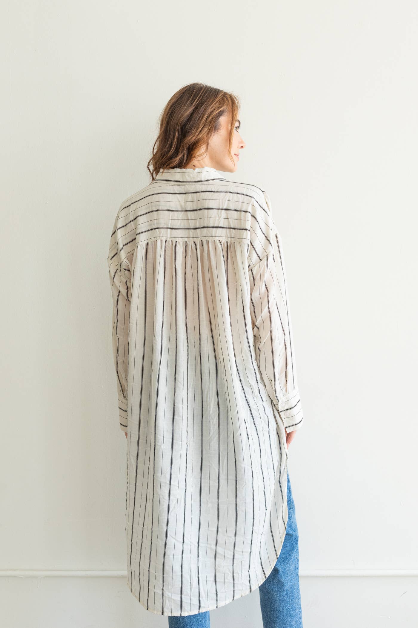 Ivory Black Reagan Button Down Top for wholesale on Faire3