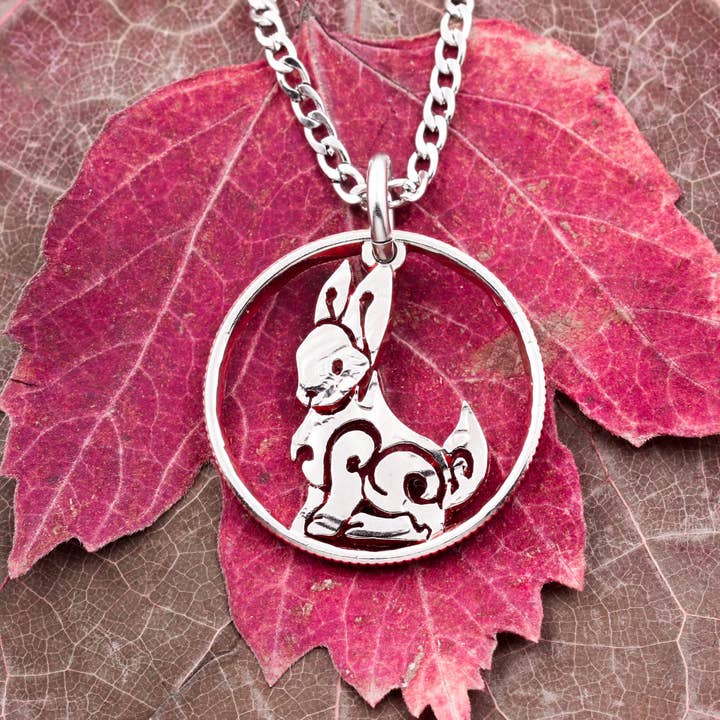 Tribal Bunny Necklace, Woodland Creature for wholesale by NameCoins