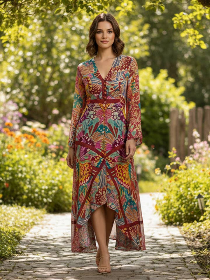 MONARCH CLARA FLARED DRESS for wholesale by Tolani