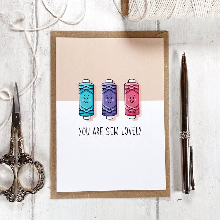 Little Green Stitches - Wholesale Everyday Greeting Card - Needlecraft Greetings Card, Sewing Greeting Cards1