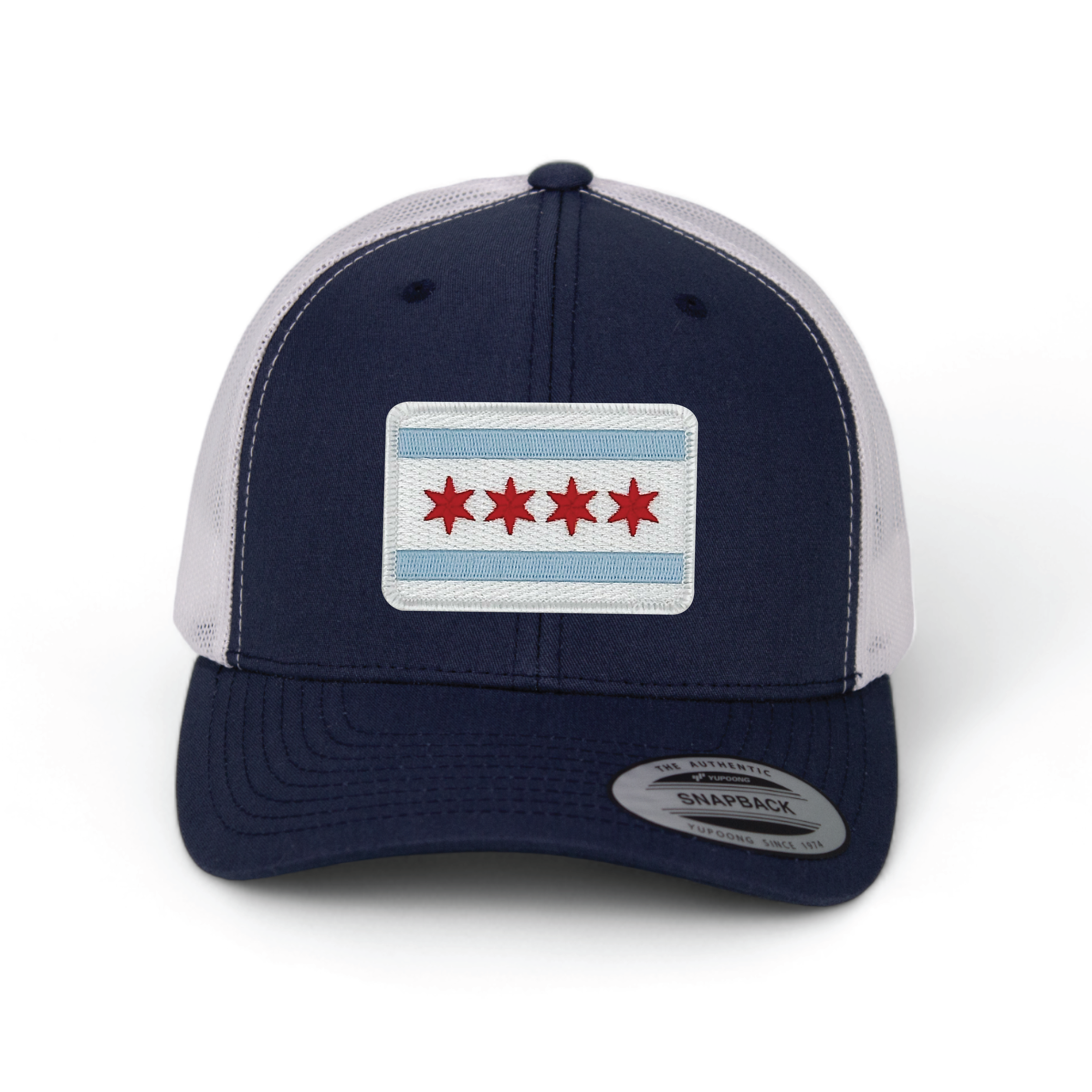 Cotton Mule - Wholesale Trucker Hat - Unisex - Chicago Flag Patch Trucker Hat9