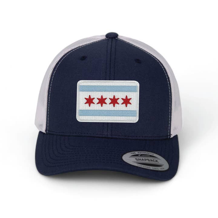 Cotton Mule - Wholesale Trucker Hat - Unisex - Chicago Flag Patch Trucker Hat9