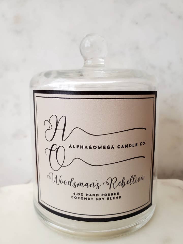 Rebelión del Leñador 6 oz Mezcla de Coco y Soja para venta al por mayor de Alpha & Omega Candle Co.
