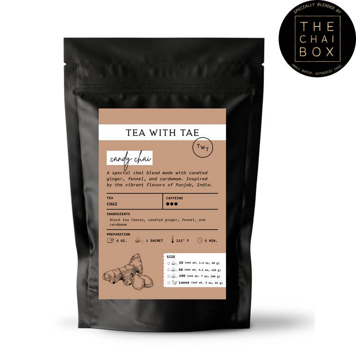 Candy Chai Loser Tee-Beutel (3oz oder 1lb) für den Großhandel von Tea with Tae