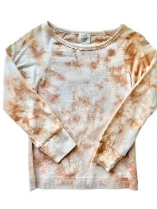 Long Sleeve Tie Dye Tee- Ginger for wholesale by Lulie Collection