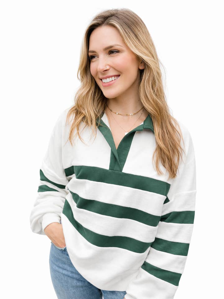 Jordan Jacquard & Randig tröja för wholesale av Girl Code Couture