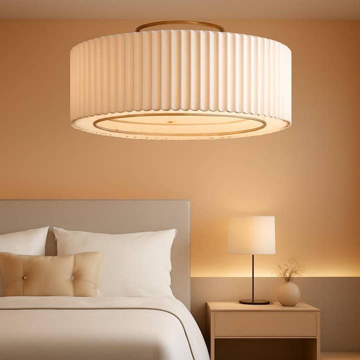 20 Inch Enclosed Low Profile Ceiling Fan With Remote LED for wholesale by ShipItFurniture