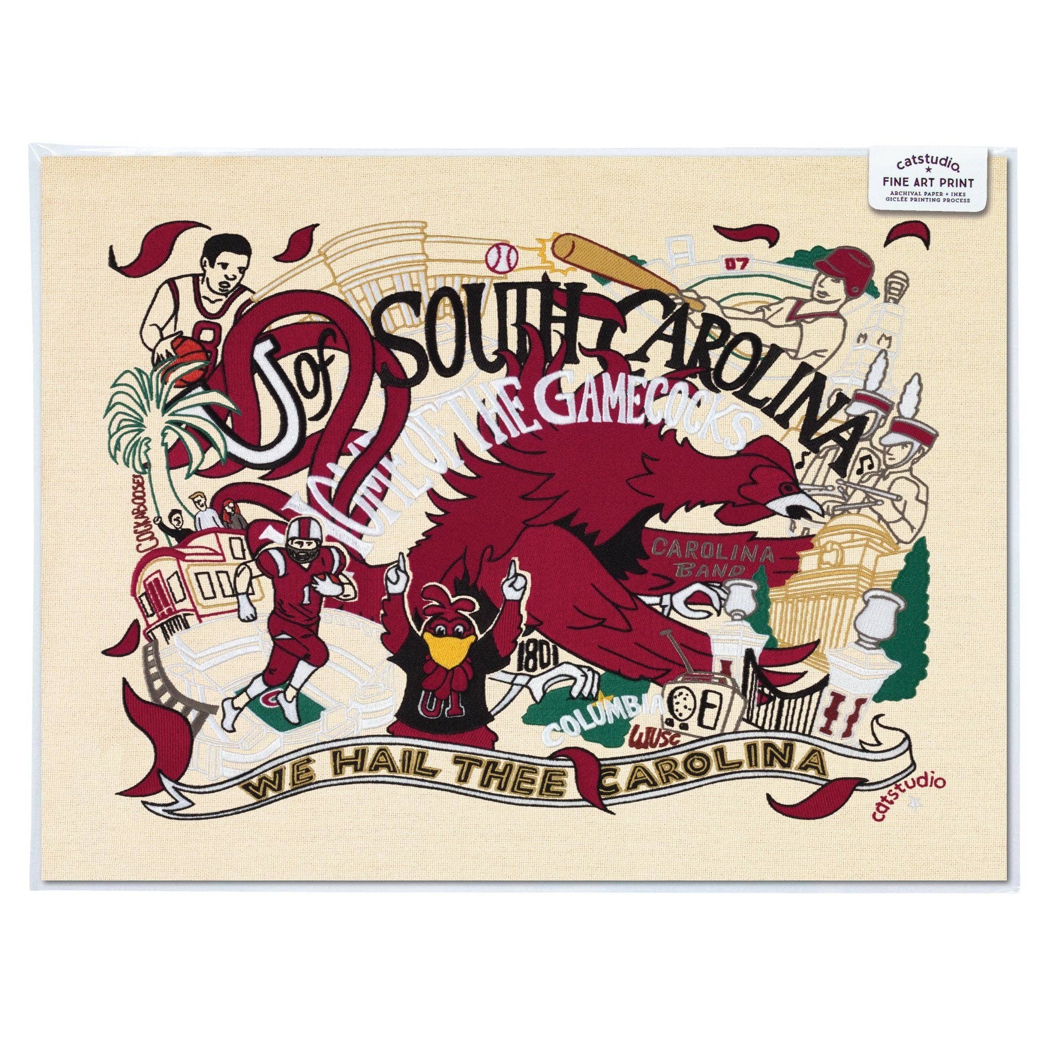 catstudio - Wholesale Art Print - South Carolina, University of Collegiate Fine Art Print1