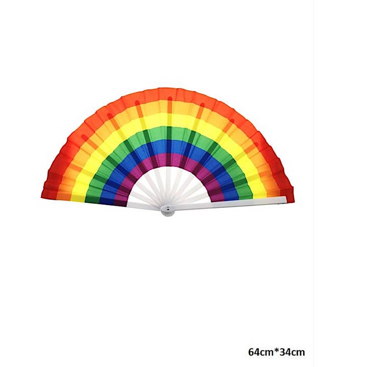 Rainbow Folding Fan for wholesale by Atlas Fashion