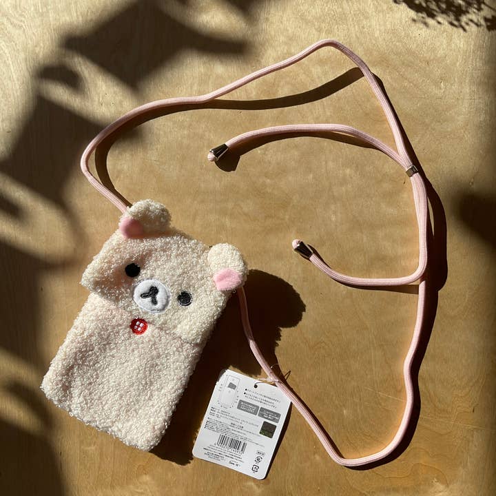 Rilakkuma Kaoru Plush Phone Crossbody Bag for wholesale by Tooti Frooti