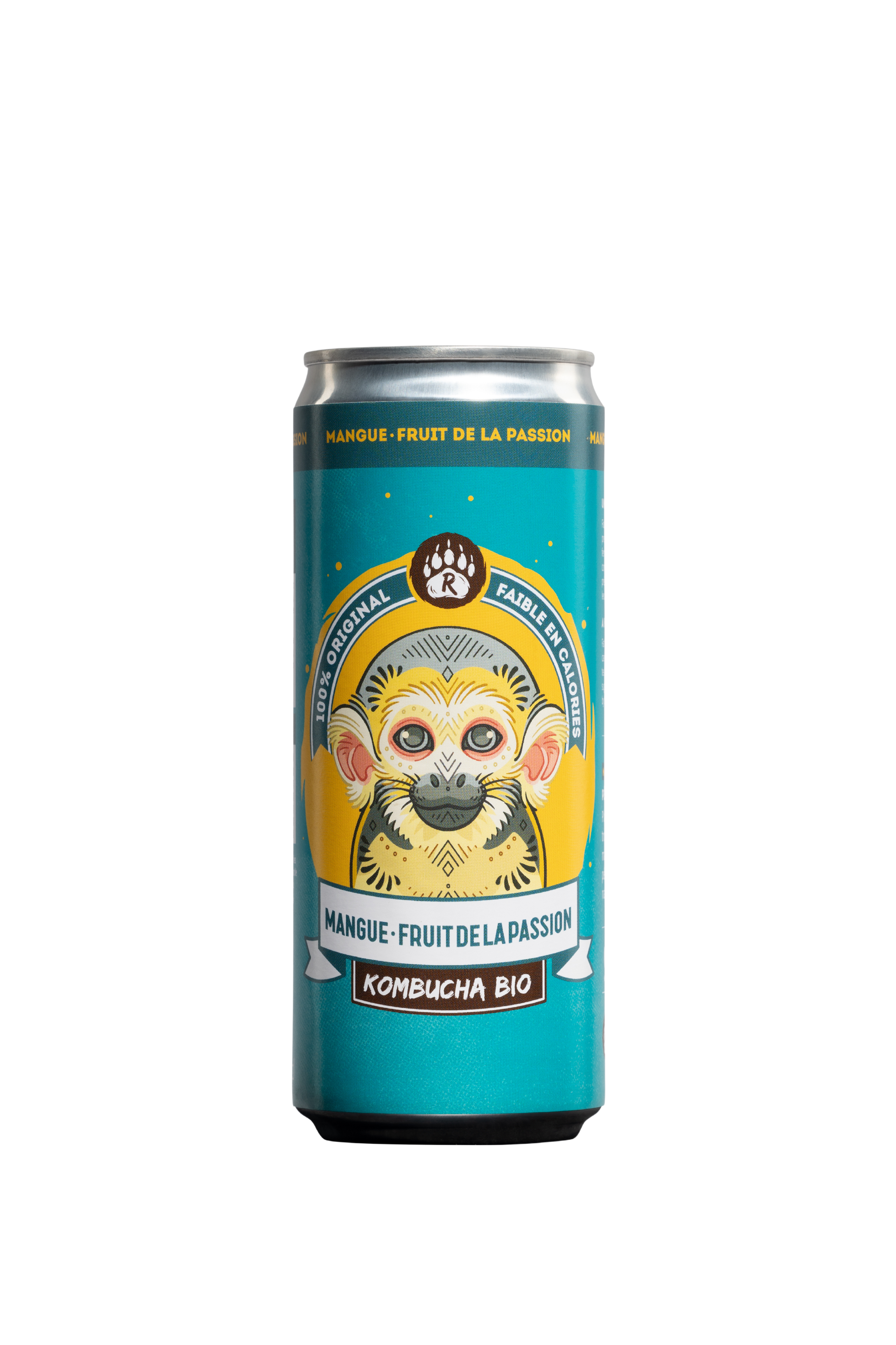 BIO BRASSEURS - Vendita all'ingrosso Kombucha - R-KOMBUCHA - Mango e frutto della passione - Lattina da 33 cl1