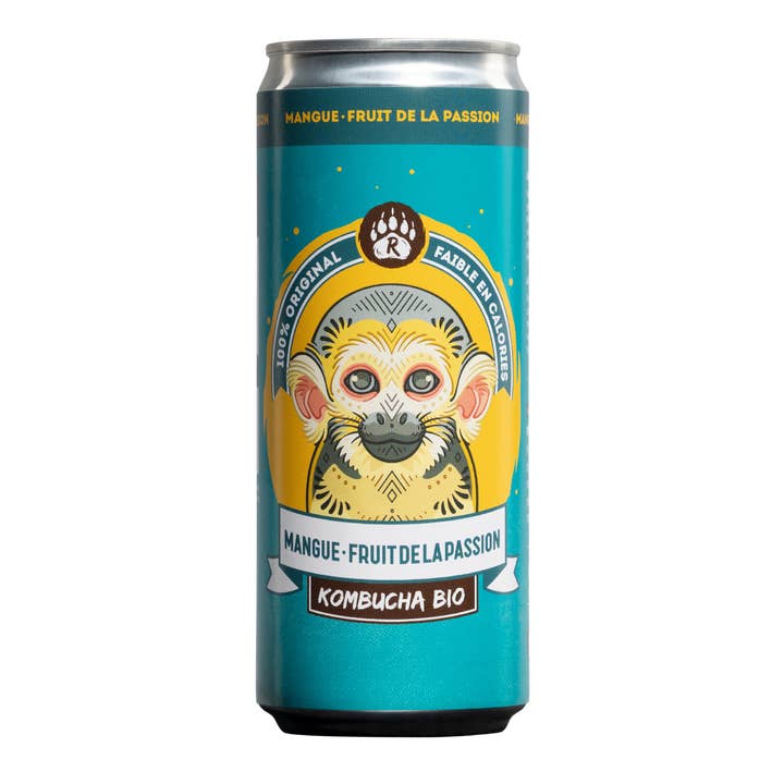 BIO BRASSEURS - Wholesale Kombucha - R-KOMBUCHA - Mango Passion - 33cl Can1
