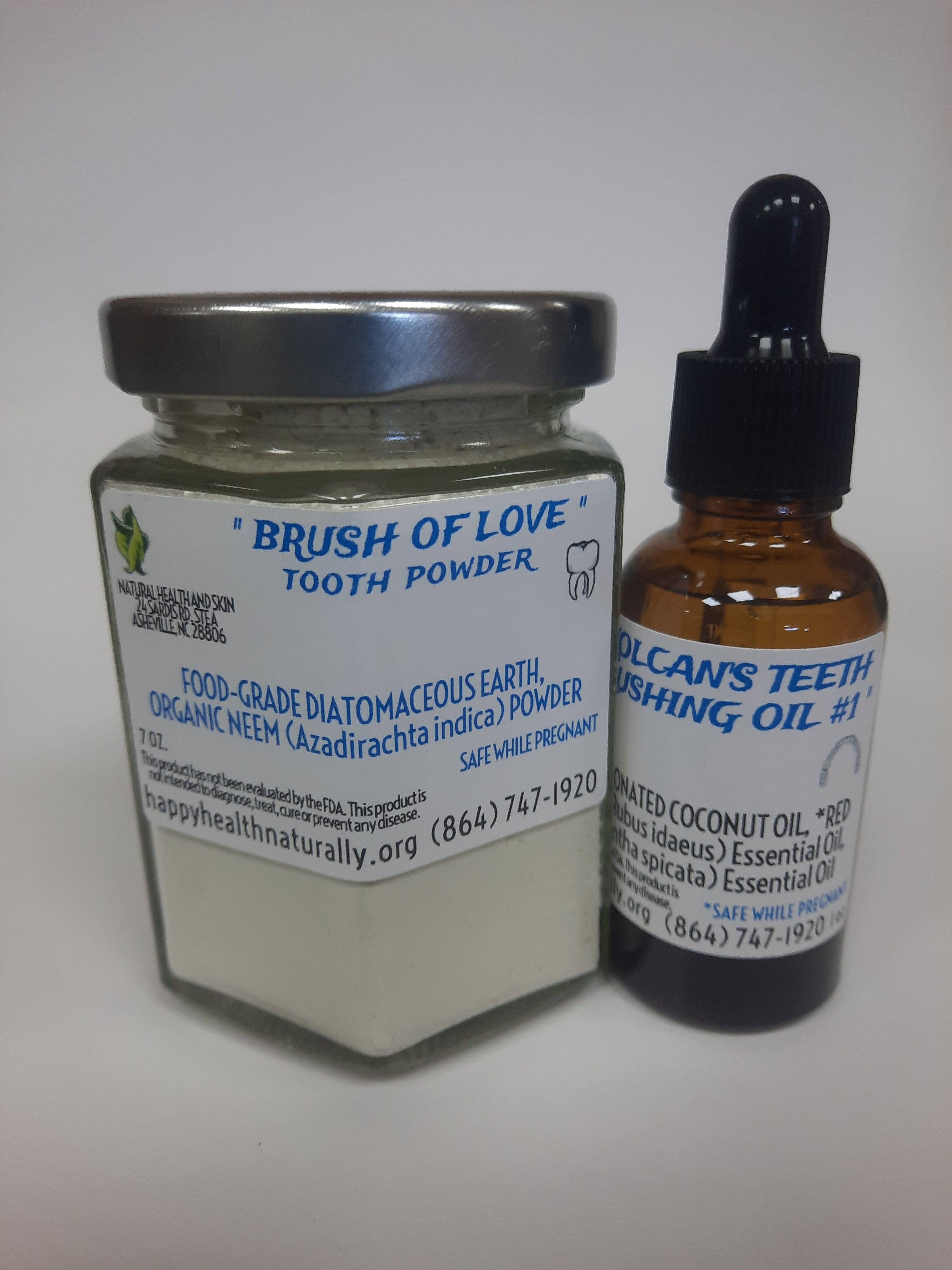 Natural Health And Skin - Wholesale Toothpaste - " BRUSH OF LOVE " TOOTH POWDER / KOLCAN'S TEETH BRUSHING OIL # 1