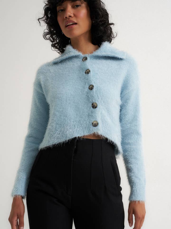 Callahan Knitwear - Wholesale Knit Sweater - Women's - Walter Cardigan - Sky3