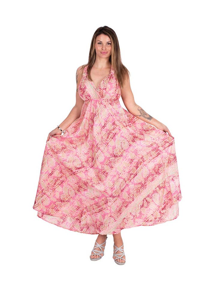 Rose Vestido comprido com alças cruzadas nas costas para venda a revendedores na Faire1