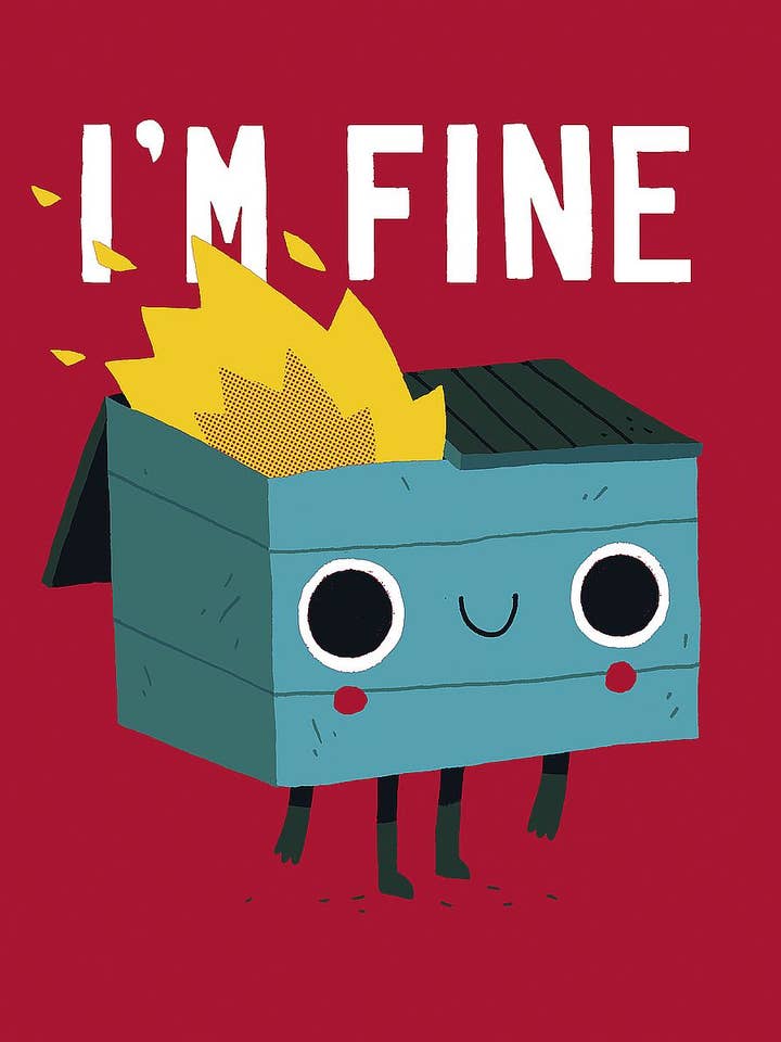 „Dumpster Is Fine” - Wanddecoratie met canvasprint voor wholesale door Image Conscious, LLC