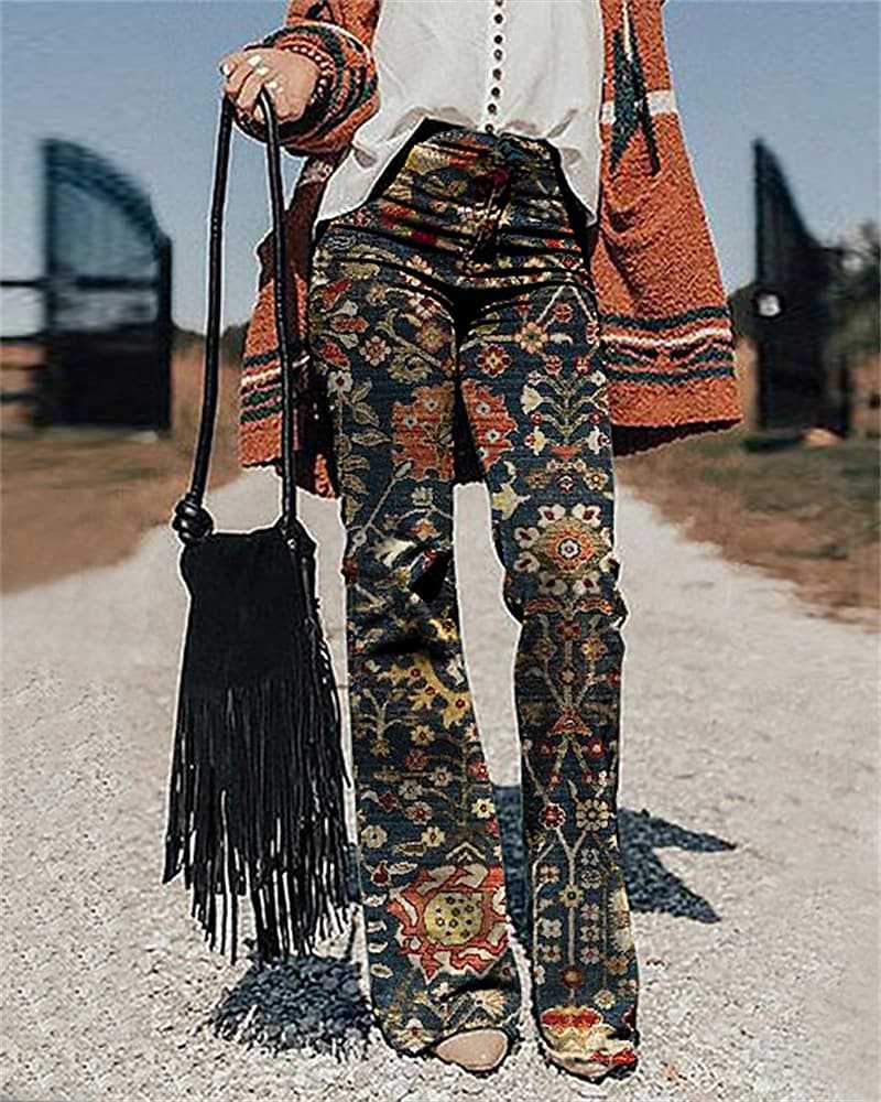 Tourtiwi – Großhandel Hose – Damen – Damenhose mit weitem Beinschnitt, Freizeithose, Schlaghose1