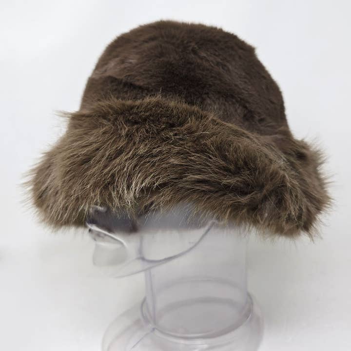 Sensibling Corp. - Wholesale Bucket Hat - Women's - Faux Fur Soft Plush Winter Bucket Hat5