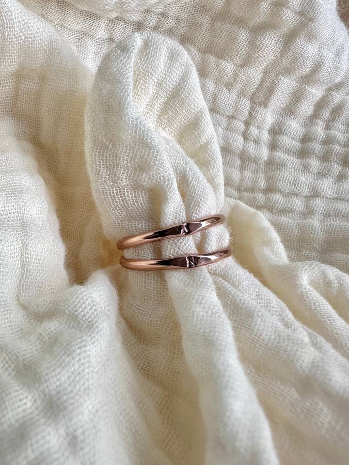 Thick Initial Stacking Ring for wholesale by Made by Adelaide