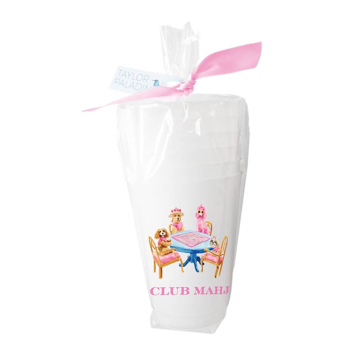 Mahjong Dogs Frosted Cup for wholesale by Taylor Paladino
