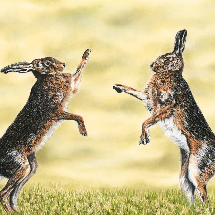 Tryck av originalpastell 'High Five' för wholesale av Michelle Hewitt Wildlife Artist