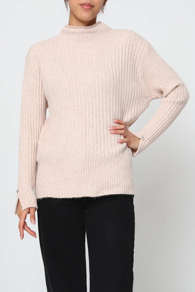 DIX-ONZE - Wholesale Knit Sweater - Women's - Ribbed Knit Sweater with Wavy Finish – Soft Ribbed Knit18