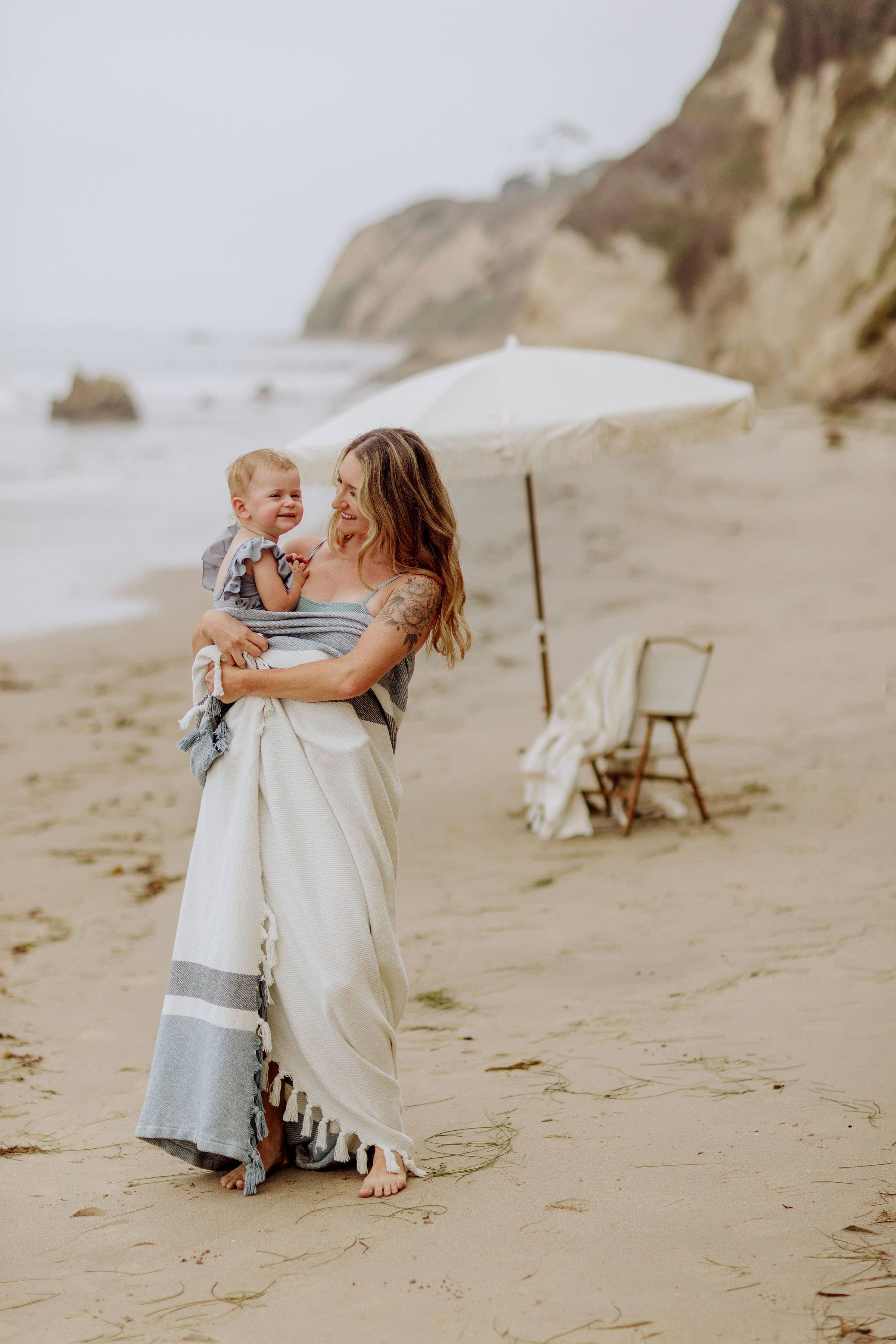 Beach State Oceanside Beach Blanket - High Tide Stripe for wholesale on Faire12